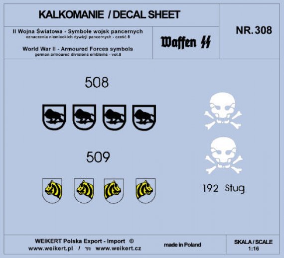 1/16 German Armoured Forces symbols part 8 decal