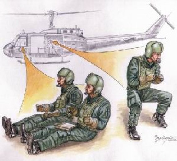 CMK 1/72 Equipage H�licopt�re US Vietnam x3