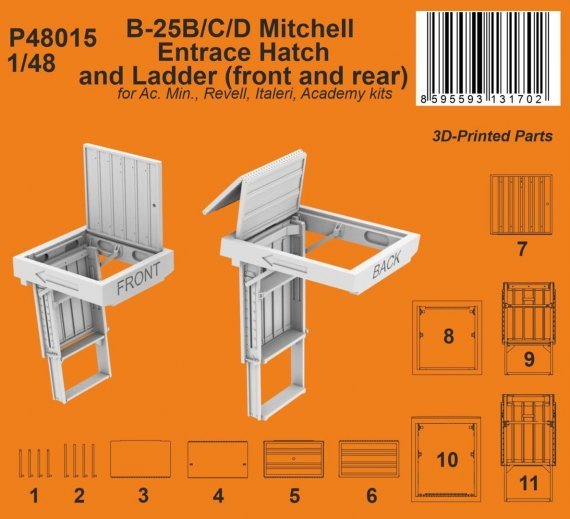 1/48 B-25B/C/D Mitchell Entrance Hatch & Ladder