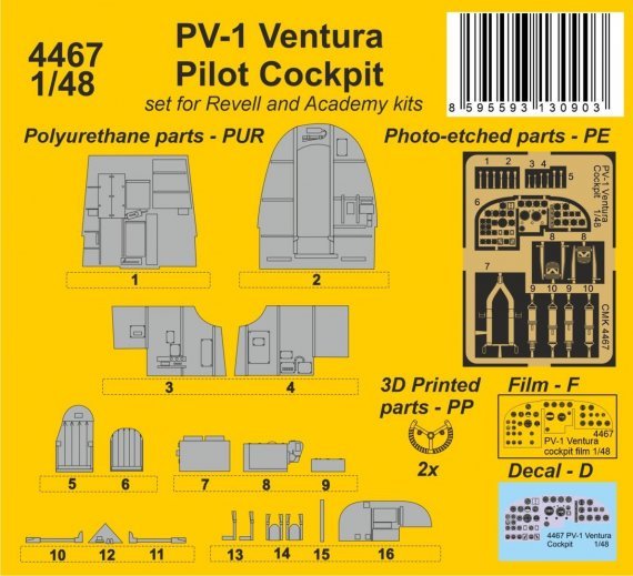 1/48 PV-1 Ventura Pilot Cockpit