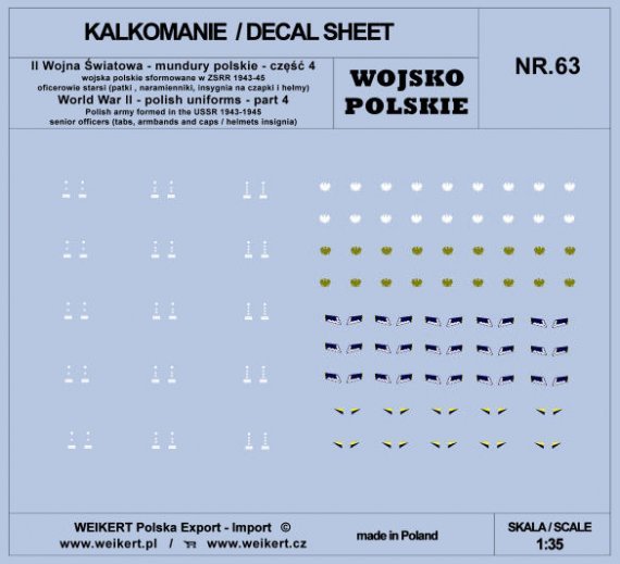 1/35 Polish Uniforms WWII part 4 decal