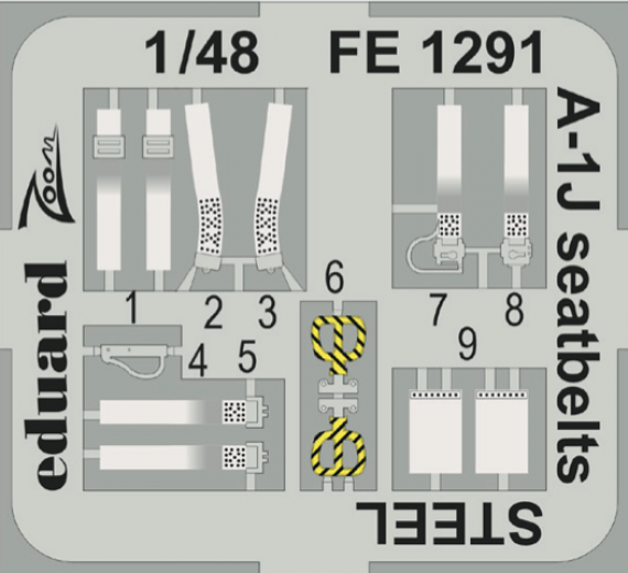 1/48 A-1J seatbelts STEEL
