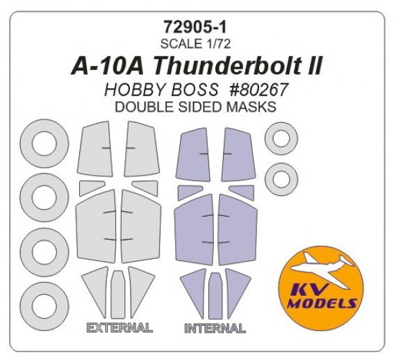 1/72 Fairchild A-10A Thunderbolt II Double-sided and wheels mask