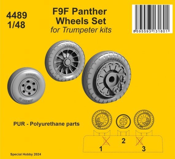 1/48 F9F Panther Wheels Set for Trumpeter