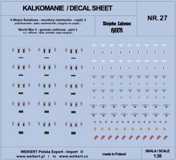 1/35 German Uniforms WWII HEER decal