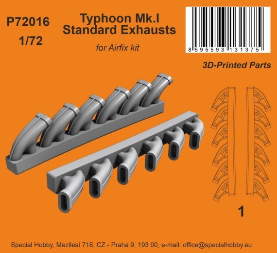 1/72 Typhoon Mk.I Standard Exhausts