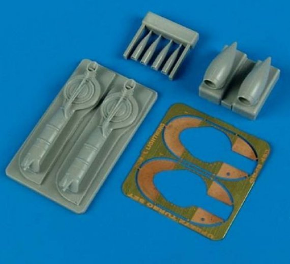 1/48 P-38J Lightning update turbo & air intakes (Academy-Eduard)