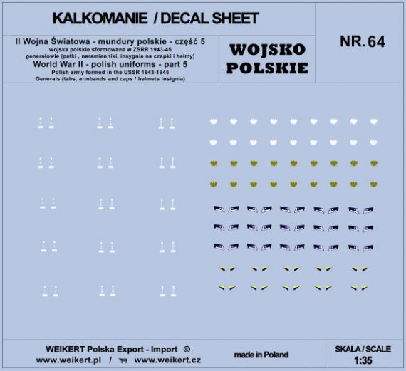 1/35 Polish Uniforms WWII part 5 decal