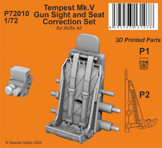 1/72 Tempest Mk.V Gun Sight & Seat Correction Set