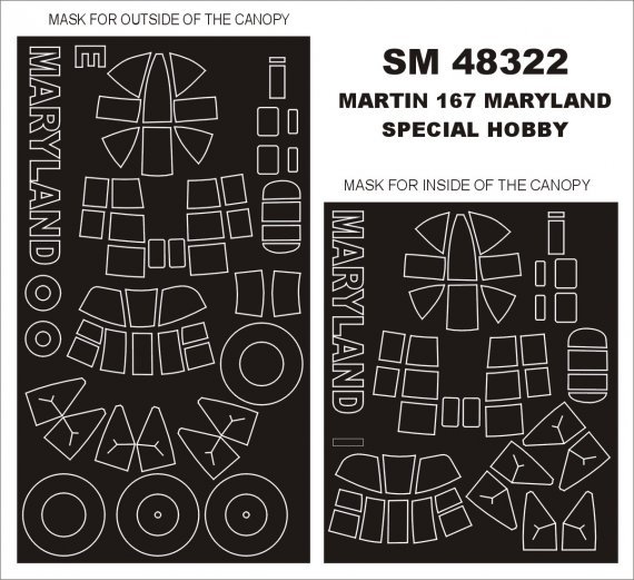 Montex Maschere Canopy Martin 167 Maryland 1/48