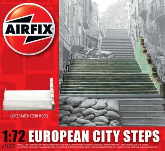 1/72 European City Steps. Ready Built Unpainted Resin BUILDINGS