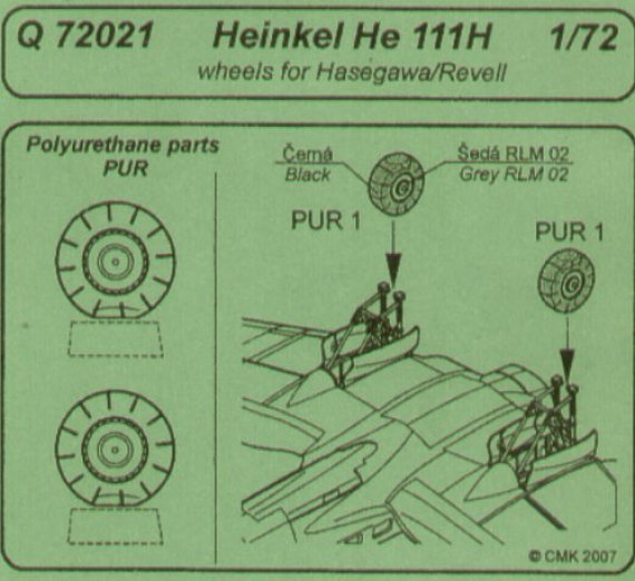1/72 Heinkel He-111H main wheels