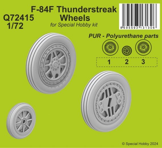 1/72 F-84F Thunderstreak Wheels for Special Hobby
