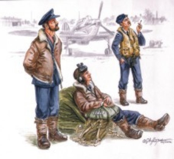 CMK Pilotes RAF WWII Avant Vol 1/72 - 3 Figurines