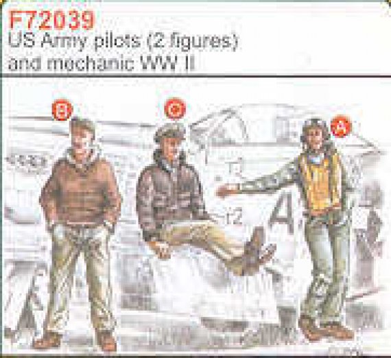 CMK 1/72 2 Pilotes US Army WWII + M�canicien