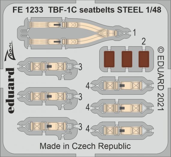 1/48 TBF-1C seatbelts STEEL