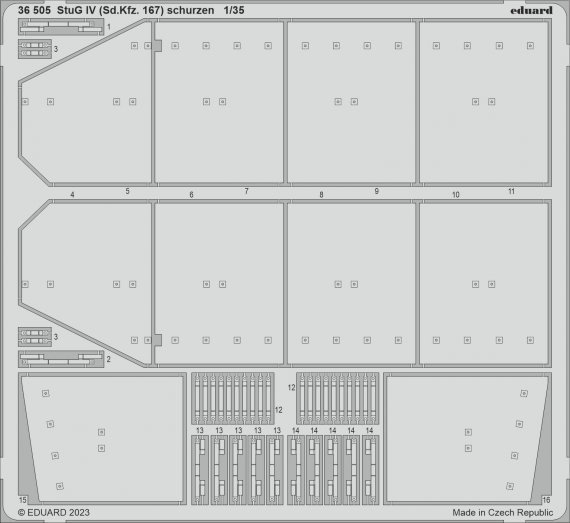 1/35 SET StuG IV Sd.Kfz. 167 schurzen for Zvezda