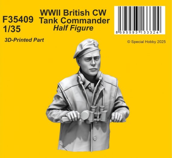 1/35 British CW Tank Commander WWII half-figure