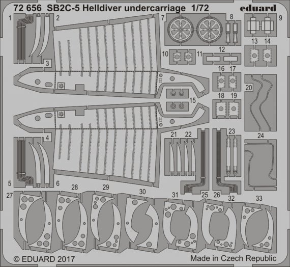 1/72 SB2C-5 Helldiver undercarriage