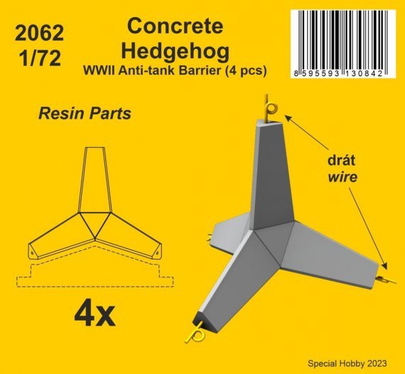 1/72 Concrete Hedgehog Anti-tank Barrier