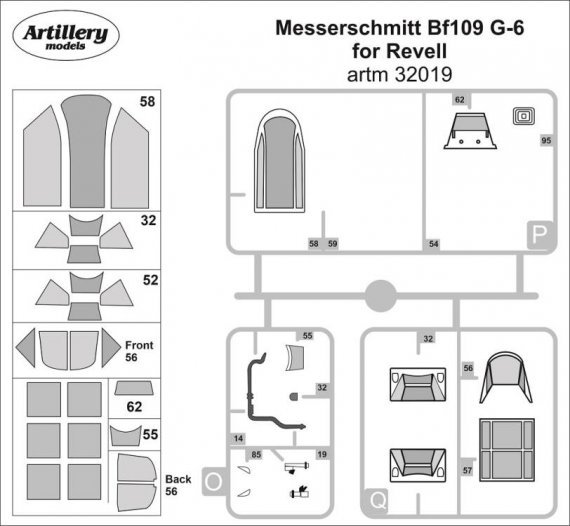 1/32 Masks for Messerschmitt Bf-109G-6