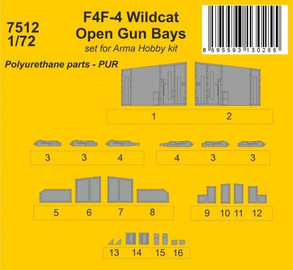 1/72 F4F-4 Wildcat Open Gun Bays
