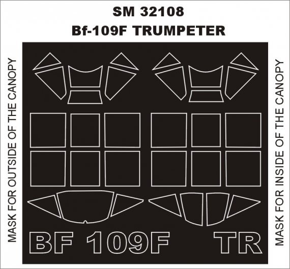 Montex Masques peinture Bf-109F 1/32 Trumpeter