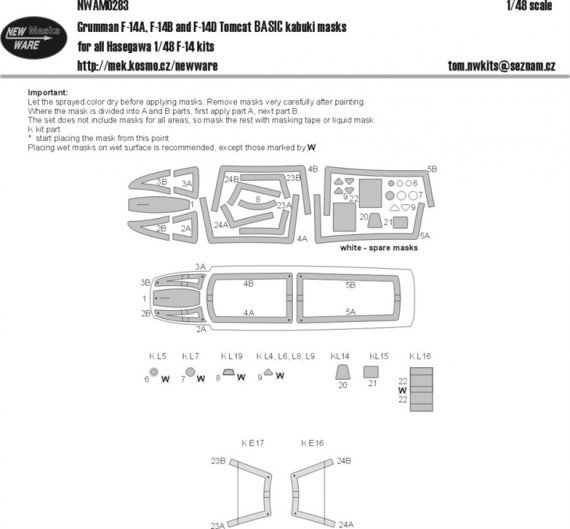 1/48 Mask Grumman F-14A/B/D Tomcat BASIC