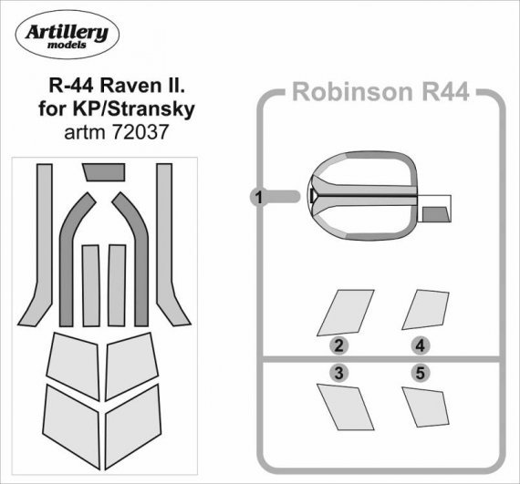 1/72 Masks for Robinson R-44 Raven II
