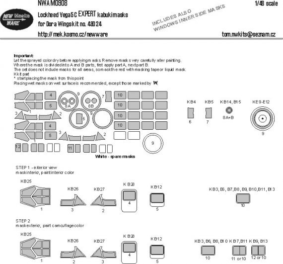 1/48 Mask Lockheed Vega 5C EXPERT