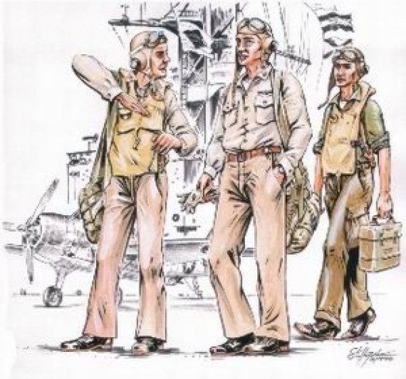 CMK Pilotes US Navy WWII 1/72 - Set de 3 figurines