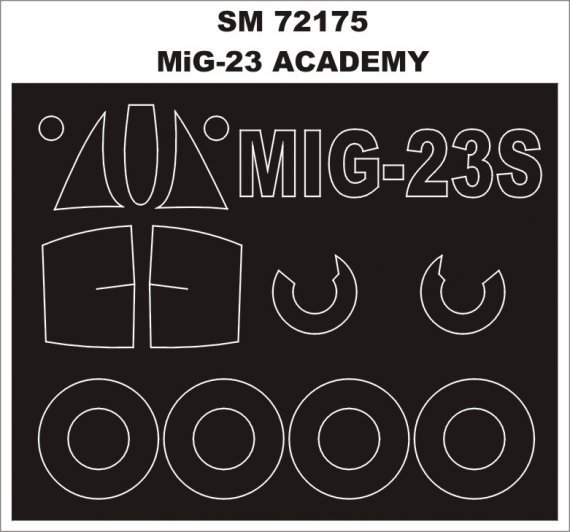 Montex 1/72 MiG-23 Canopy Frame Paint Mask Exterior