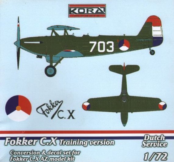 1/72 Fokker C.X Trainer  Conv.Set (Dutch service)