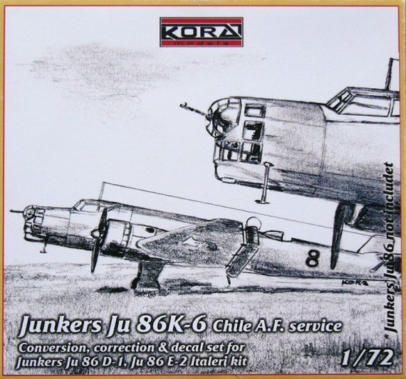 1/72 Ju 86K-6 Chile A.F. service  Conv.Set (ITAL)