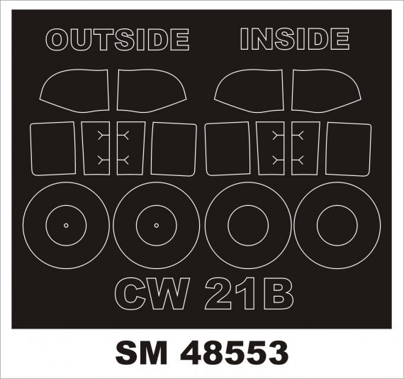 1/48 Curtiss-Wright CW-21B paint masks