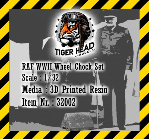 1/32 Raf WWII Wheel Chock Set Includes 4 big and 2 small chocks