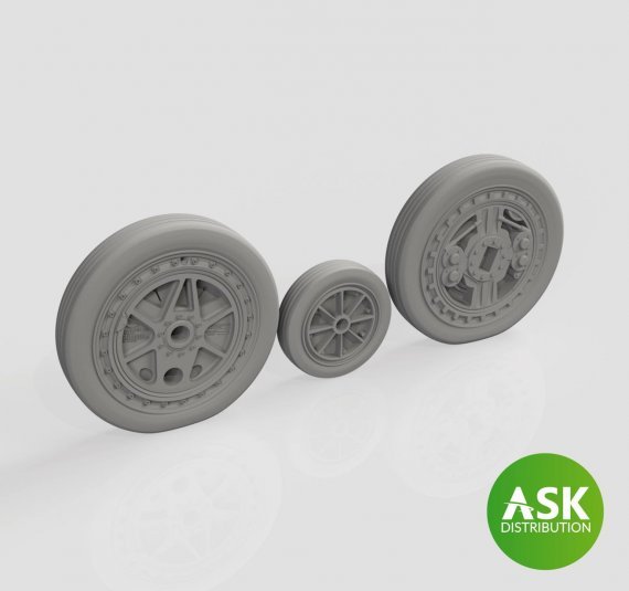1/72 Republic F-84F wheels with paint masks for Special Hobby