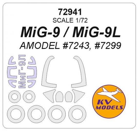 1/72 Mikoyan MiG-9 masks