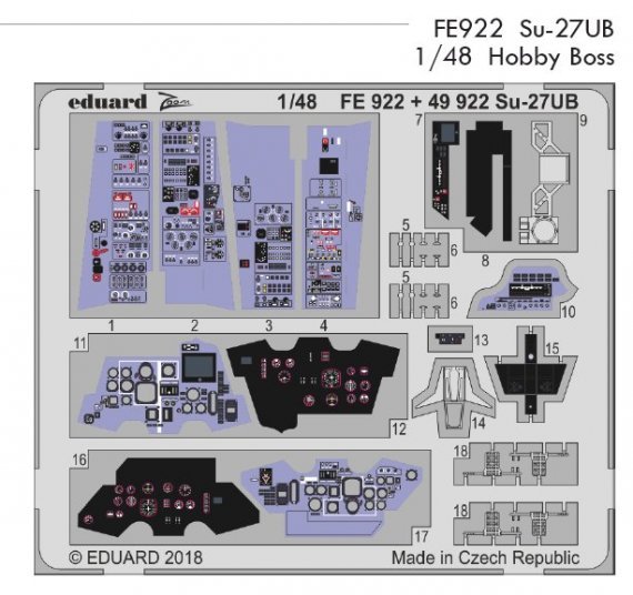 1/48 Su-27UB colour photoetched ZOOM