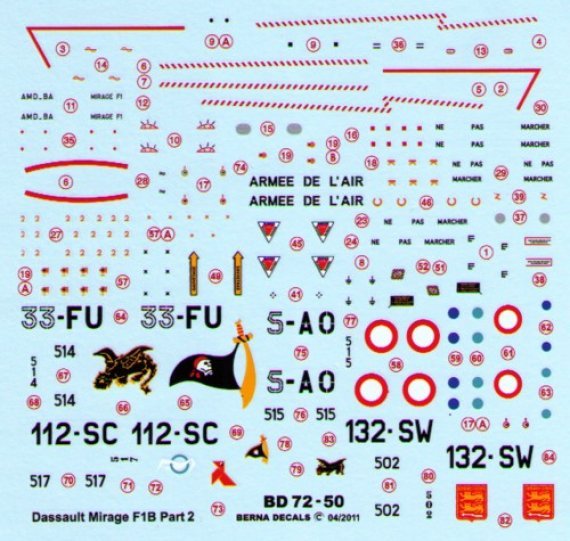1/72 Dassault_Mirage F.1B 4 No 517/112-SC 2/33 Savone Reims