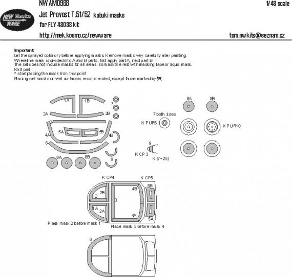 1/48 Mask Jet Provost T.51/52