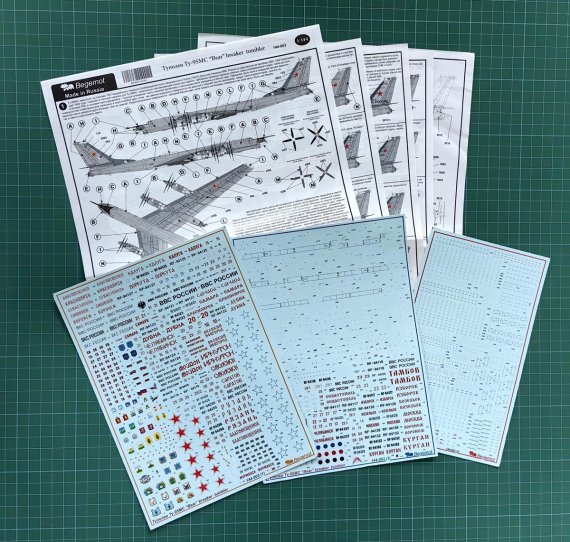 Aircraft decals military Tupolev Tu-95MS 1/144
