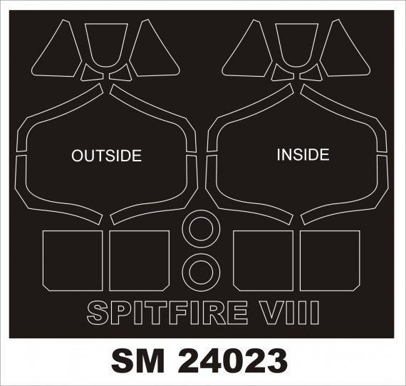 1/24 Supermarine Spitfire Mk.VIII mask for Airfix
