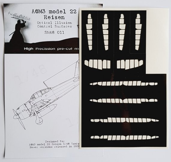 1/48 Mitsubishi A6M3m 22 Reisen Control Surfaces