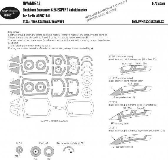 1/72 Blackburn Buccaneer S.2C Expert kabuki masks