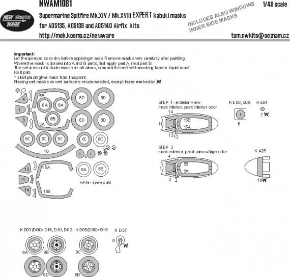 1/48 Mask Spitifre Mk.XIV/Mk.XVIII EXPERT