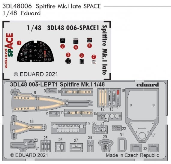 1/48 Spitfire Mk.I late SPACE 3D