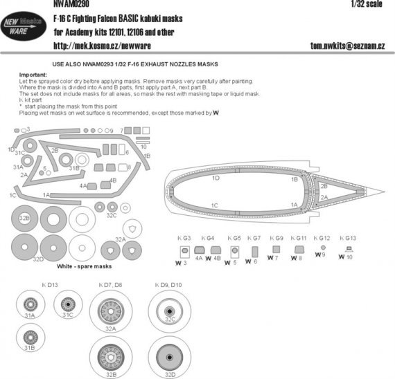 1/32 Mask F-16C Fighting Falcon BASIC