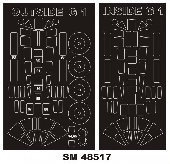 1/48 Fokker G-1a 2 canopy masks
