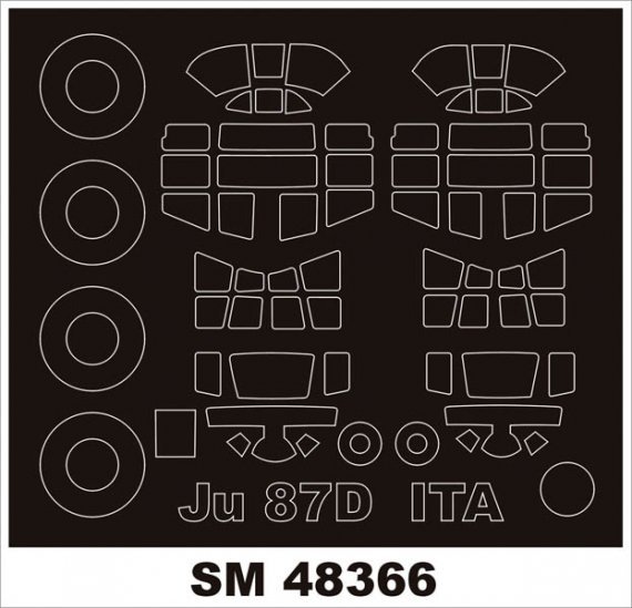 Montex Maschere Canopy Ju-87D Stuka 1/48 Italeri